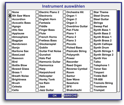 Auditory Feedback Options